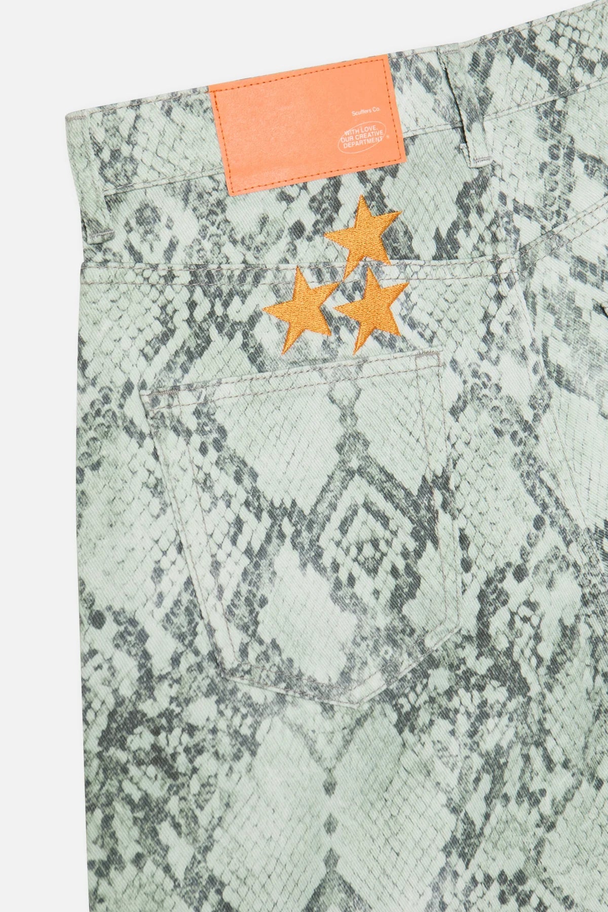 Scuffers Jumbo Green Snakeprint Shorts
