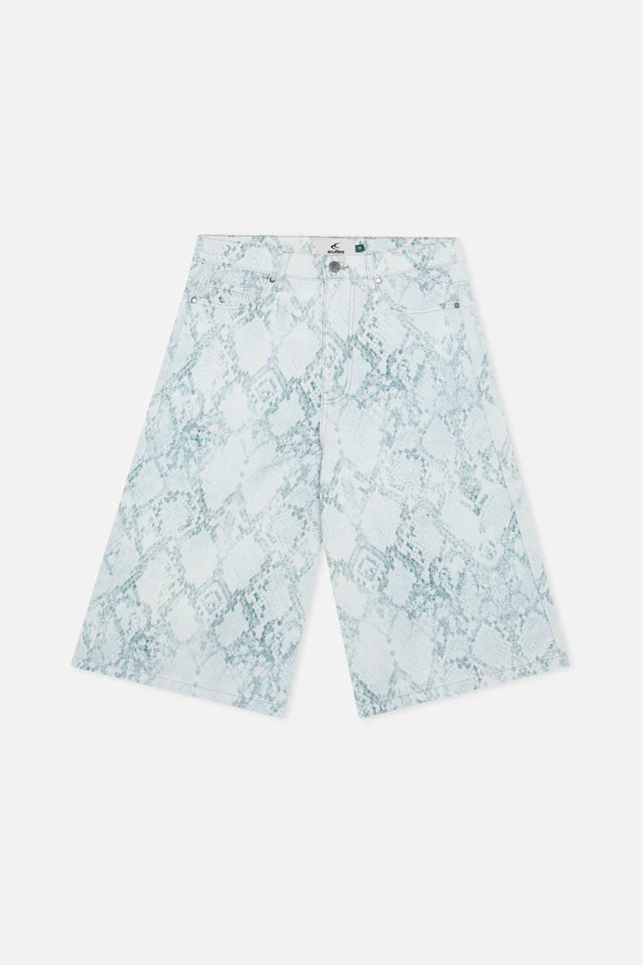 Scuffers Jumbo Light Blue Snakeprint Shorts