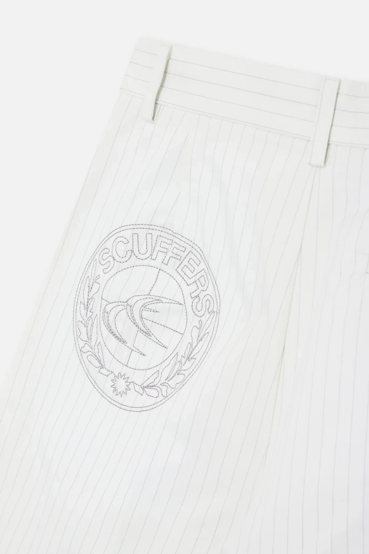 Scuffers Maison Ecru Pinstripe Shorts