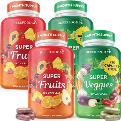 Superfood MD Nature's Fruits & Veggies Dietary Supplement 90 Capsules